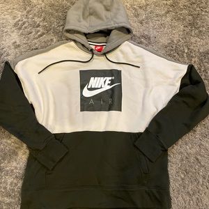 Olive green & Cream Nike hoodie size XL
